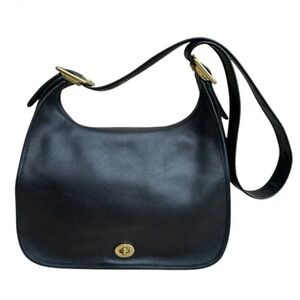 Coach Black Leather Shoulder Bag
